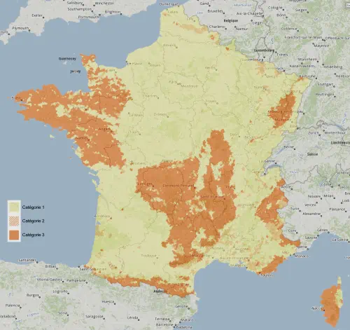 carte du radon