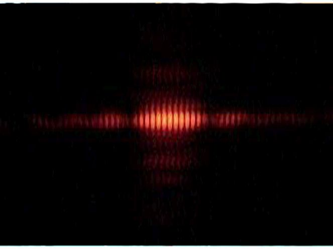 Interférences avec de la lumière et 2 fentes